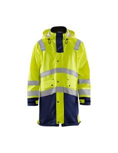 Blaklader 4326 long reinforced rain jacket, EN 343 Class 4 certified.