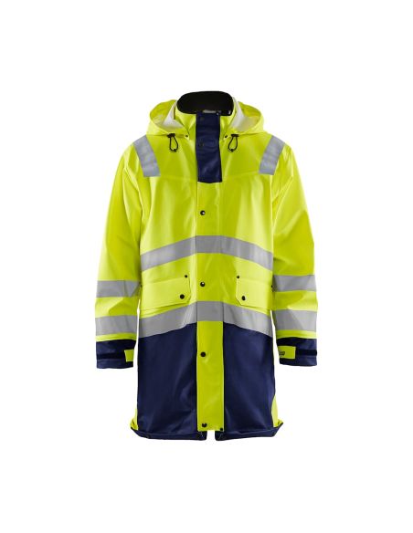 Blaklader 4326 long reinforced rain jacket, EN 343 Class 4 certified.