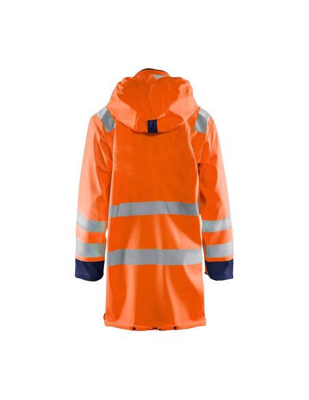 Blaklader 4326 long reinforced rain jacket, EN 343 Class 4 certified.