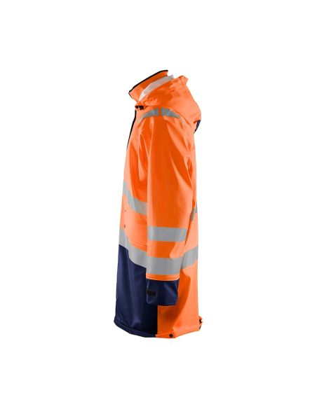 Blaklader 4326 long reinforced rain jacket, EN 343 Class 4 certified.