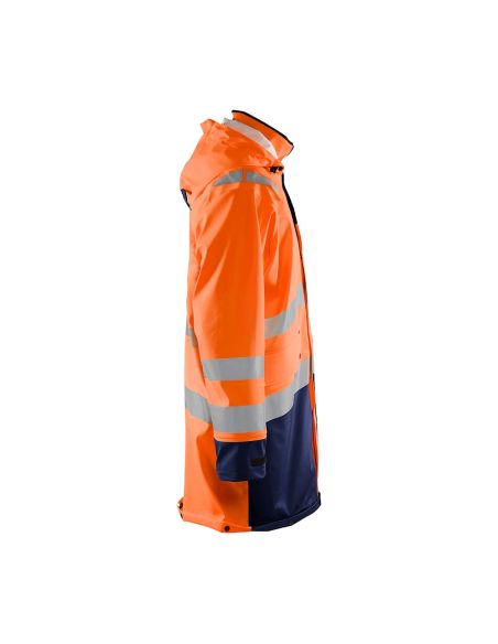 Blaklader 4326 long reinforced rain jacket, EN 343 Class 4 certified.