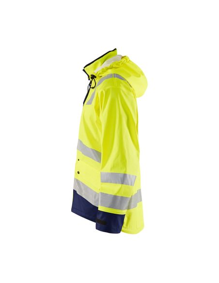 Blaklader 4327 long reinforced rain jacket, EN 343 Class 4 certified.