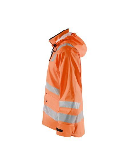 Blaklader 4327 long reinforced rain jacket, EN 343 Class 4 certified.