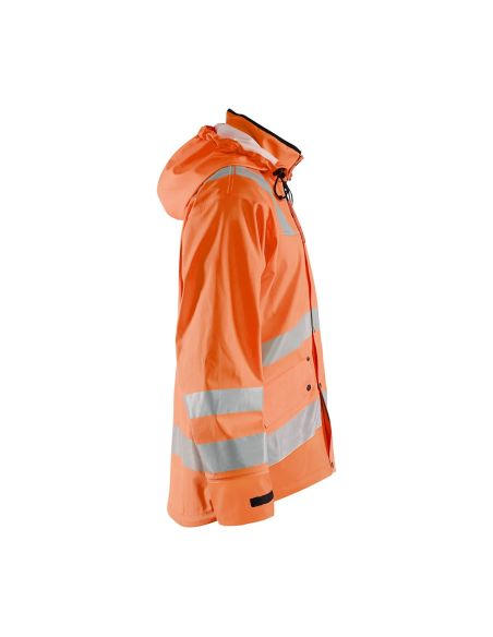 Blaklader 4327 long reinforced rain jacket, EN 343 Class 4 certified.