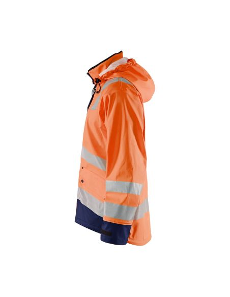 Blaklader 4327 long reinforced rain jacket, EN 343 Class 4 certified.