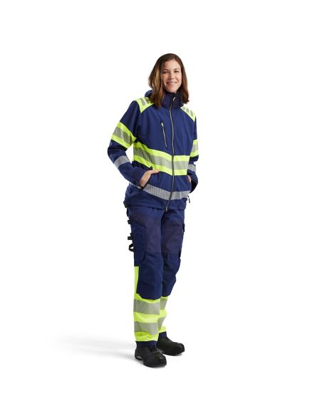 Women's Blaklader 4494 high-visibility 10.000 mm softshell jacket