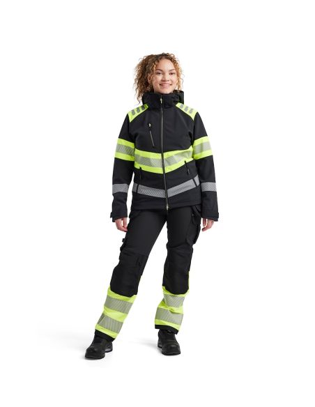 Women's Blaklader 4494 high-visibility 10.000 mm softshell jacket