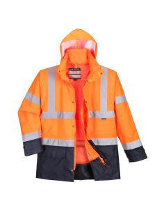 High Visibility Parka EN20471 Winter Waterproof 5 in 1 S768 Portwest