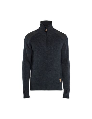 Pull à col zippé en laine chaude et douce 570 g/m² avec Renforts des épaules et des manches 4630 Blaklader