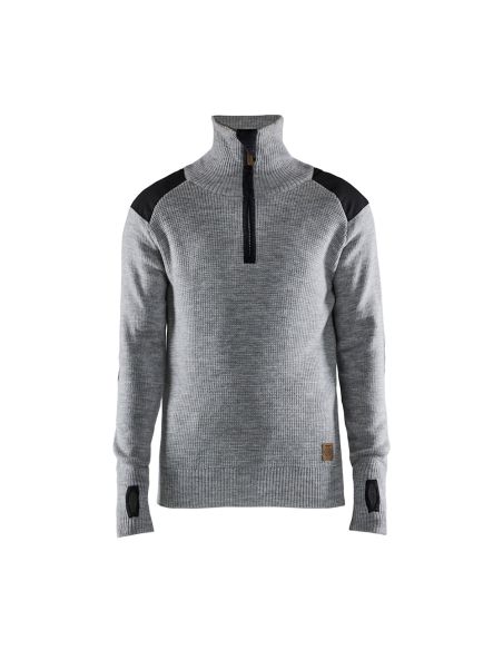 Pull à col zippé en laine chaude et douce 570 g/m² avec Renforts des épaules et des manches 4630 Blaklader