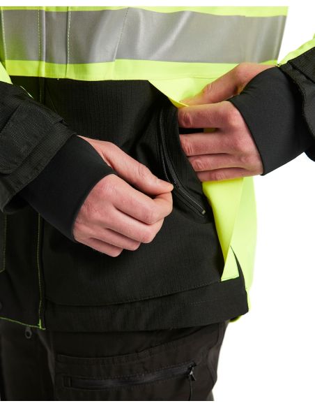 Veste Hardshell Blaklader Strech 4496 haute visibilité haute imperméabilité 10.000 mm