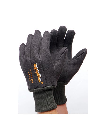 0306R Insulated Brown Jersey Gloves Refrigiwear