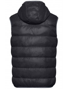 Men's Down Hooded Bodywarmer James & Nicholson