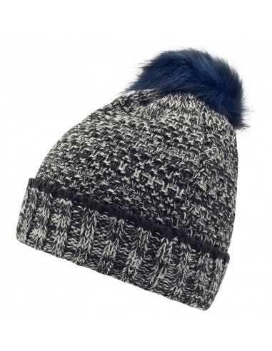 Bonnet hiver chiné doublé polaire Femme avec pompon Myrtle Beach