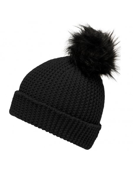 Bonnet en tricot avec pompon