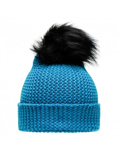 Knitted hat with pompon