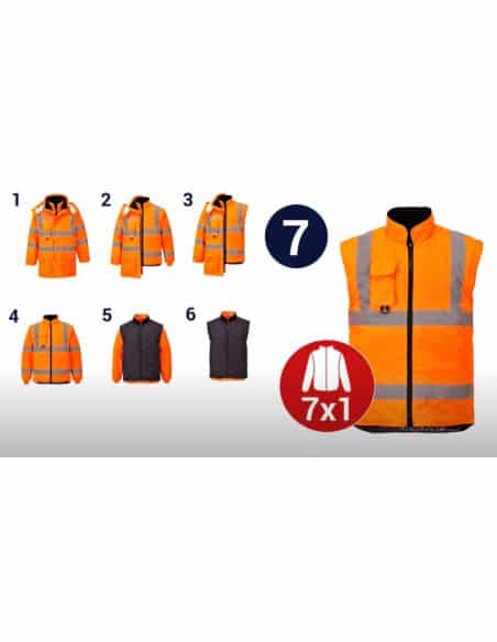 RT27 - Parka Traffic Hight Visibility 7 in 1