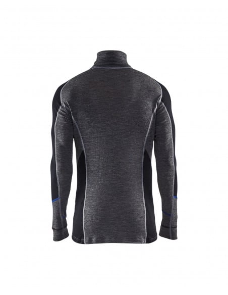 Men's Thermal Jersey 100% Merino Wool Zip Neck Blaklader