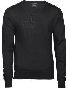 Men's Merino Wool Crew V-Neck Sweater Tee jays