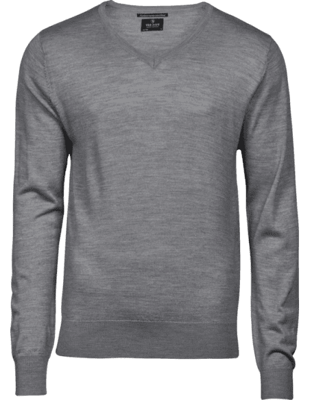 Men's Merino Wool Crew V-Neck Sweater Tee jays