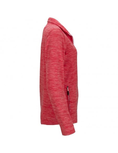 Veste Polaire deuxième couche flammé Femme James & Nicholson, Rouge 