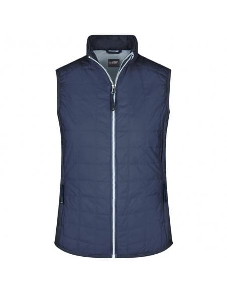 Ladies' Padded Vest in material mix James & Nicholson