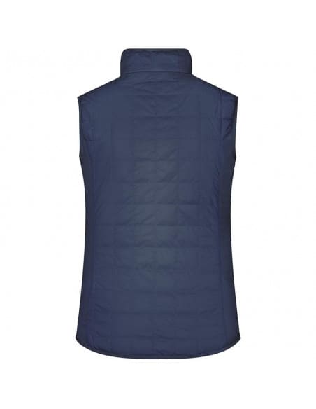 Ladies' Padded Vest in material mix James & Nicholson