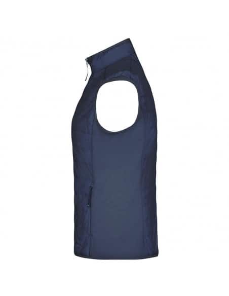 Ladies' Padded Vest in material mix James & Nicholson