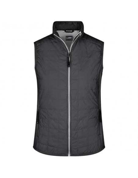 Ladies' Padded Vest in material mix James & Nicholson