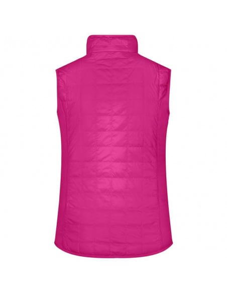 Ladies' Padded Vest in material mix James & Nicholson