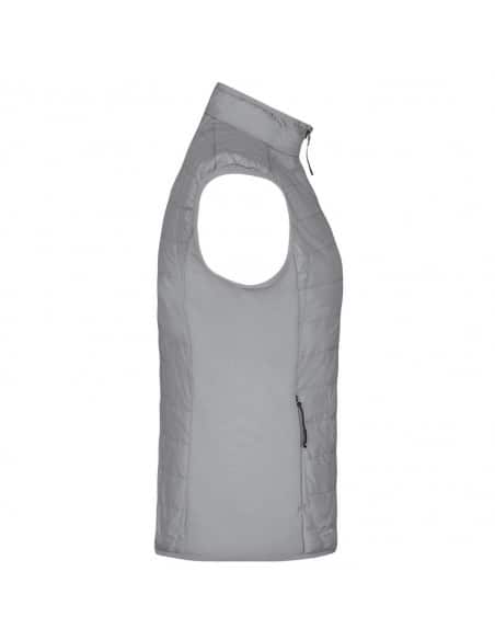 Ladies' Padded Vest in material mix James & Nicholson