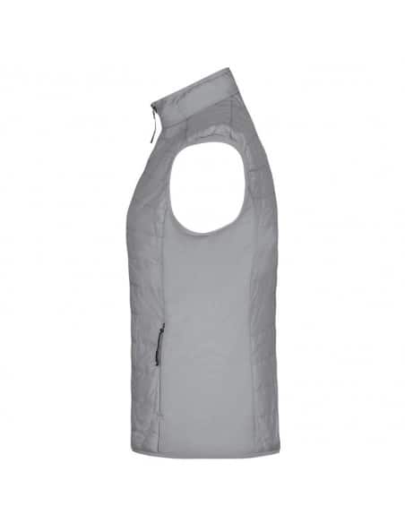 Ladies' Padded Vest in material mix James & Nicholson