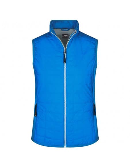 Ladies' Padded Vest in material mix James & Nicholson