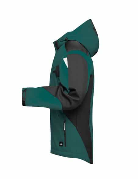 Thermal hooded softshell jacket unisex