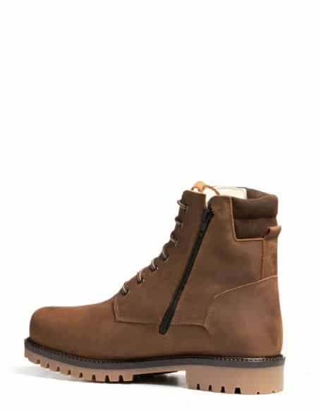 Bottes Canadiennes  homme  Hiver à lacets Anfibio 100 % Laine Naturelle Homme