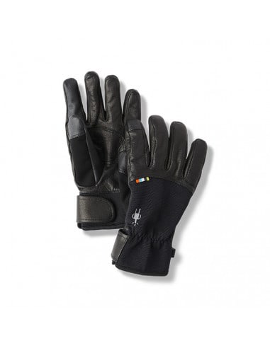 Gants Tactile en Cuir Doublé en Laine Mérinos Smartwool