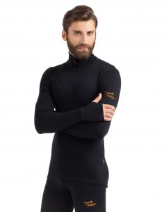 Maillot thermique Homme col zippé en laine Mérinos -30°C